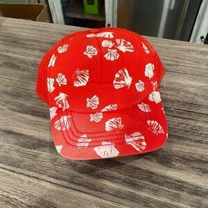 Retro Red Beachy Seashell Hat
